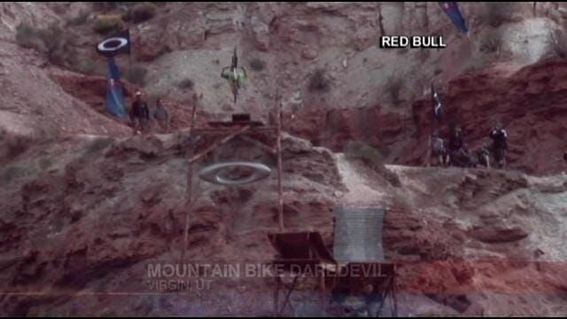 Man makes history with mountain bike stunt